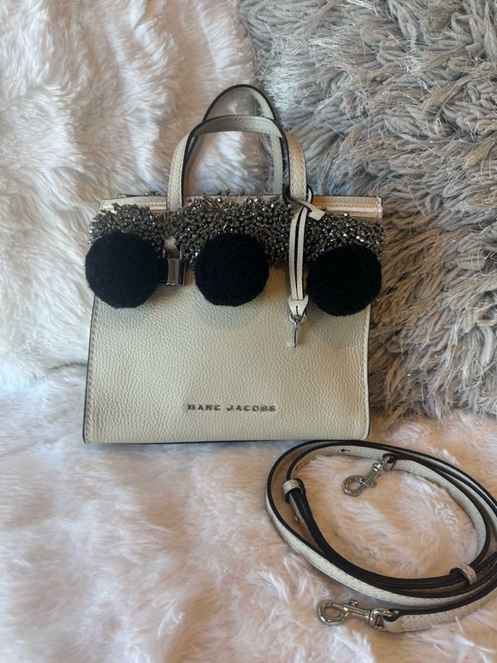Marc Jacobs beads, and pom-pom Crossbody